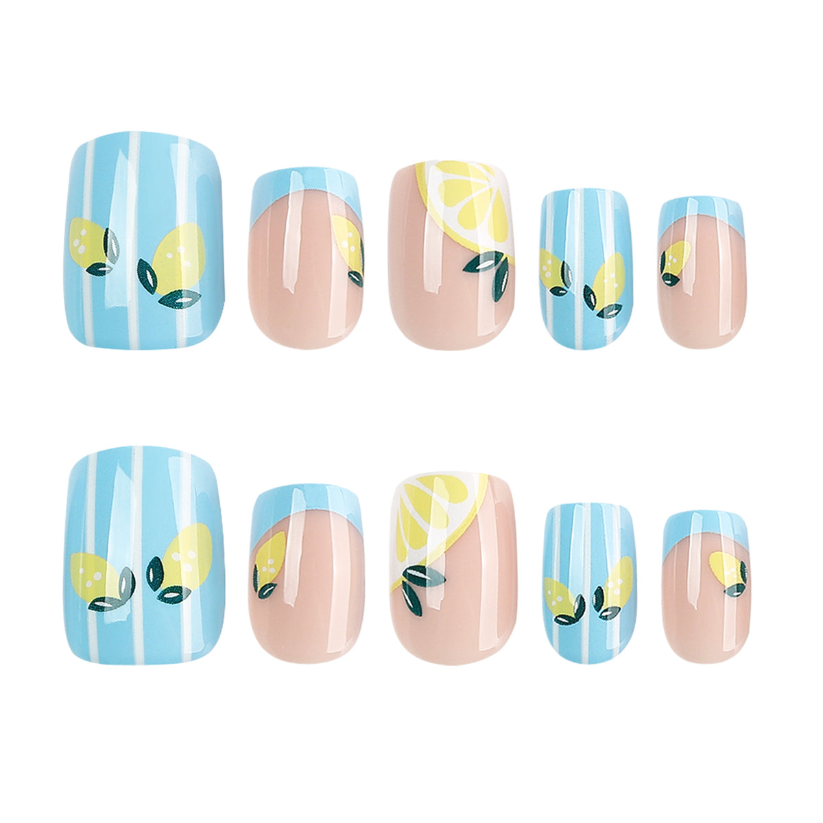 Kunstvolle Nagelkunst mit fruchtigem Zitronen-Design Brehn
