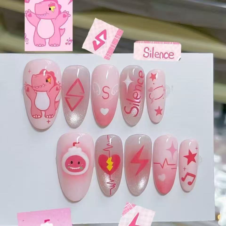 Kreatives Cartoon Nagelkunst Set Brehn