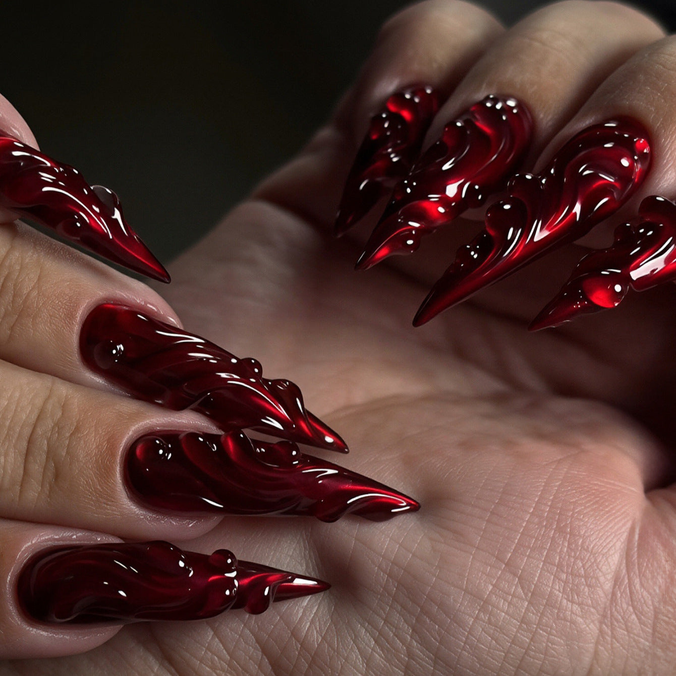 Künstlerische Stiletto-Nagelkunstverlängerungen Brehn