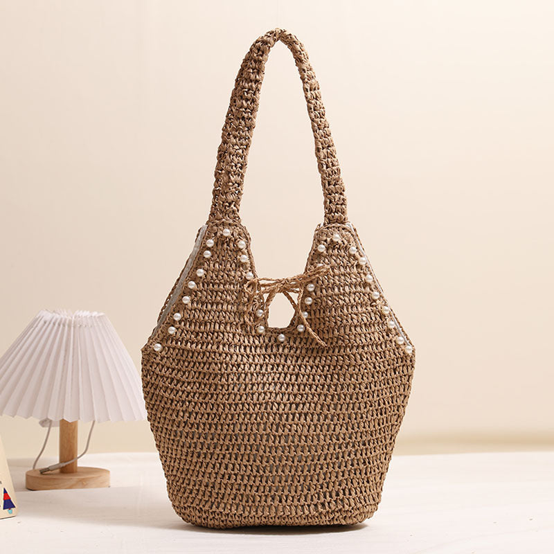 Handtasche mit Perlendekor und Innovativem Verschluss Brehn