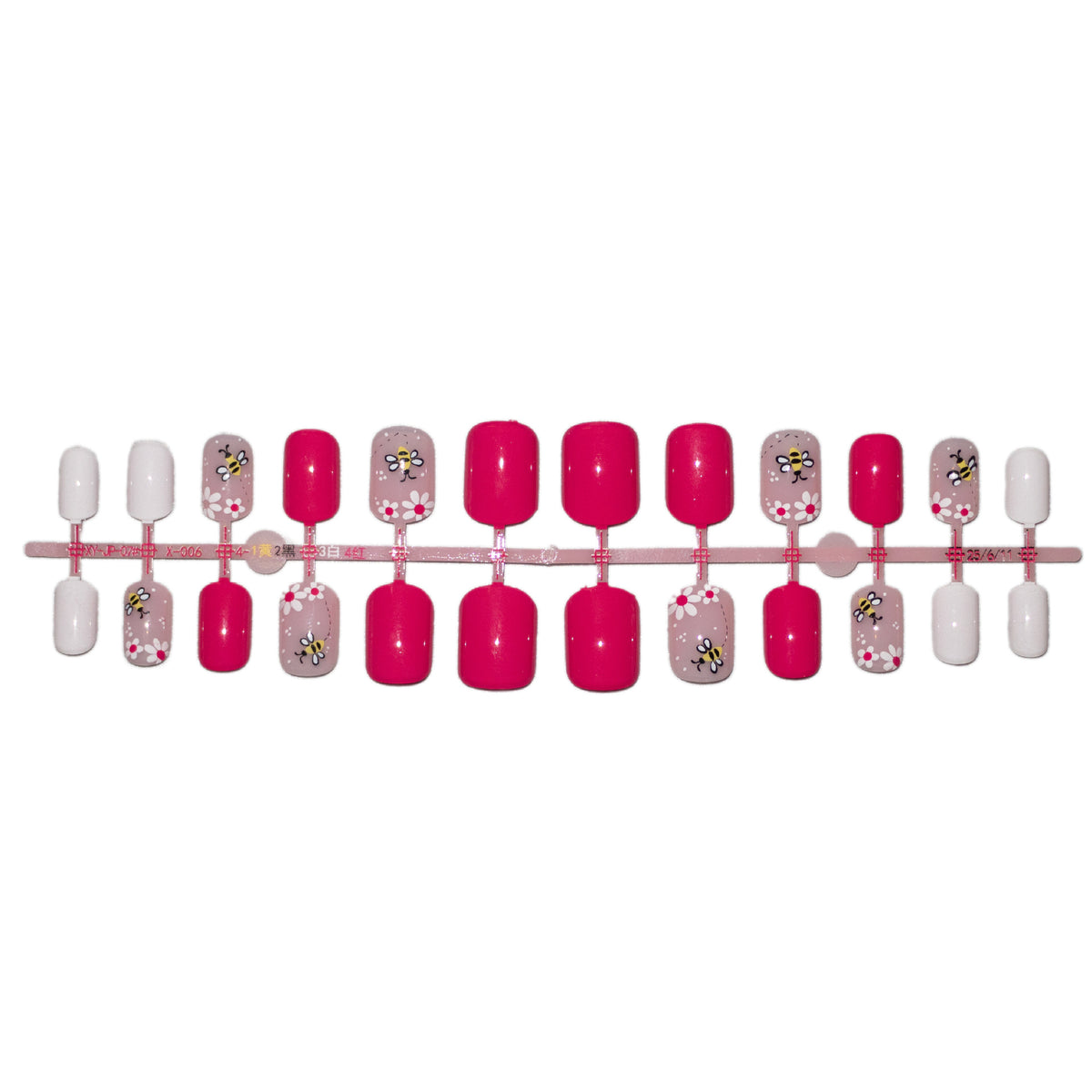 Künstlerisches florales bieneninspiriertes Nagelkunst-Set