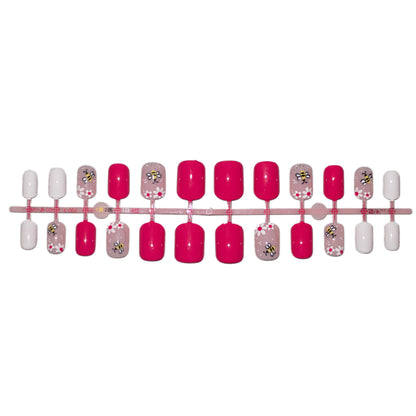 Künstlerisches florales bieneninspiriertes Nagelkunst-Set