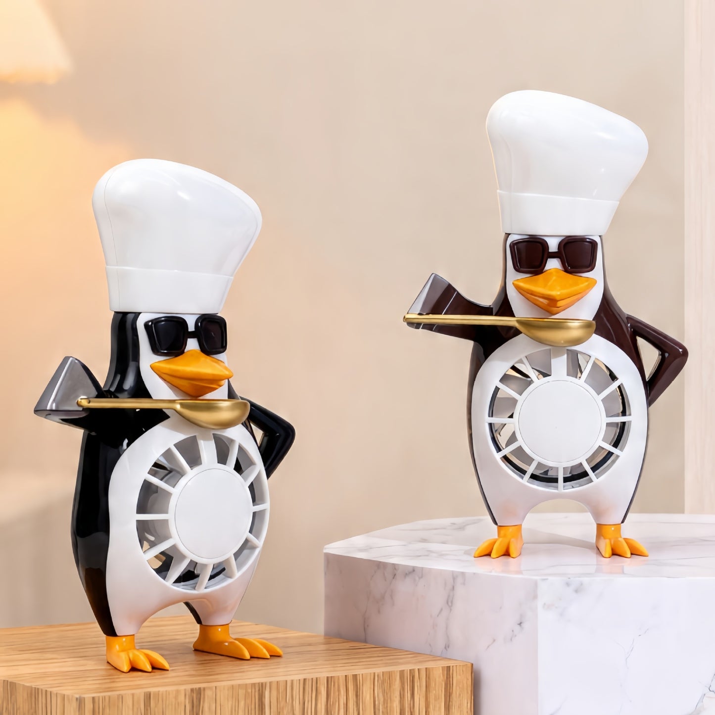 Damen Tischventilator im modernen Pinguin-Design Brehn