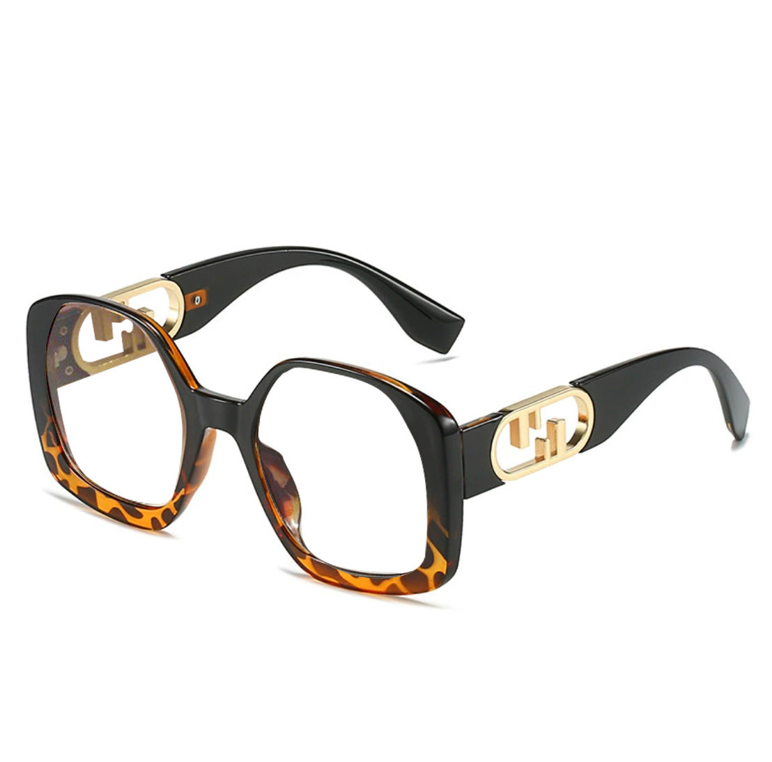 Damen oversized Sonnenbrille mit extravagantem geometrischen Rahmen und eleganten Akzenten Brehn