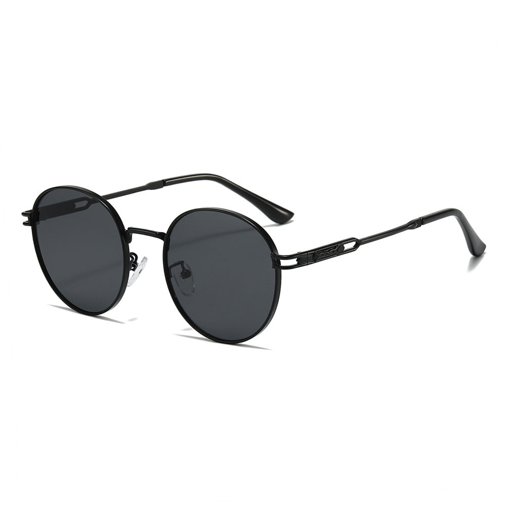 Damen Modische Sonnenbrille im minimalistischen Rundrahmen Brehn