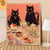Verspielte katzenmotivierte Nachmittags-Tee-Leinwandkunst Brehn