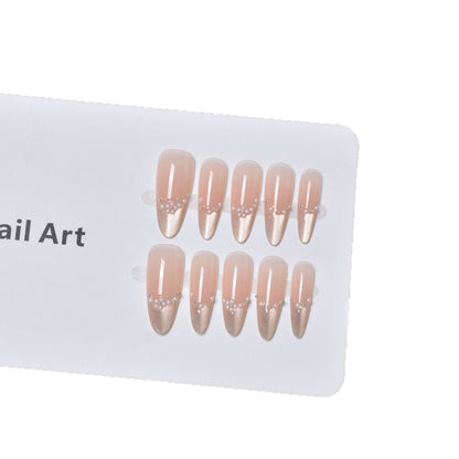 Elegante mit Strass verzierte Press-On Nagelspitzen Brehn
