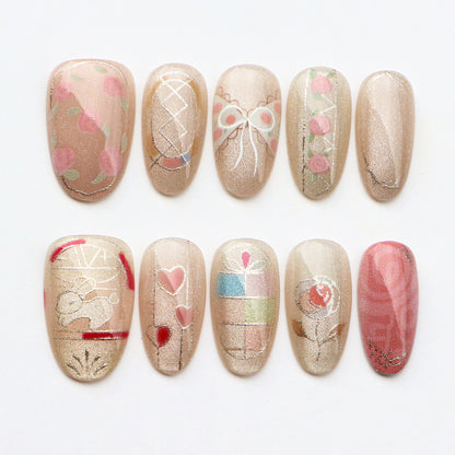 Künstlerische Press-On Nagelkunst Kollektion