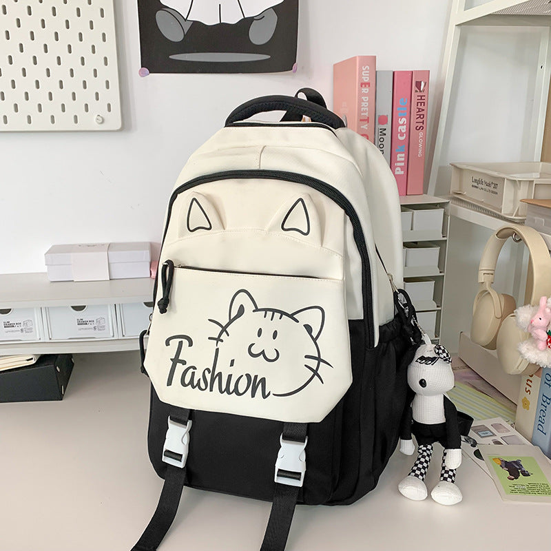 Rucksack mit Niedlichen Katzenohren und Praktischen Fächern Brehn