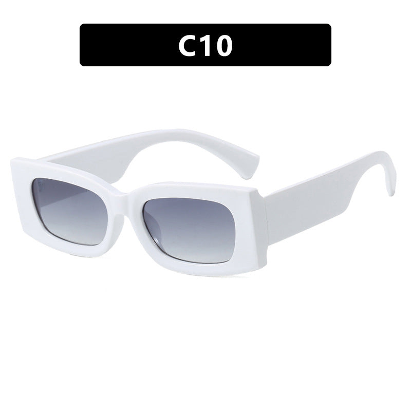 Damen modische quadratische Sonnenbrille mit transparentem Rahmen und schützendem UV-Filter Brehn