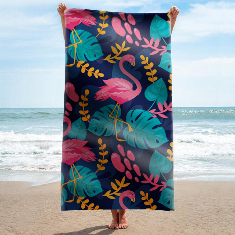 Strandtuch mit tropischem Flamingo-Muster Brehn