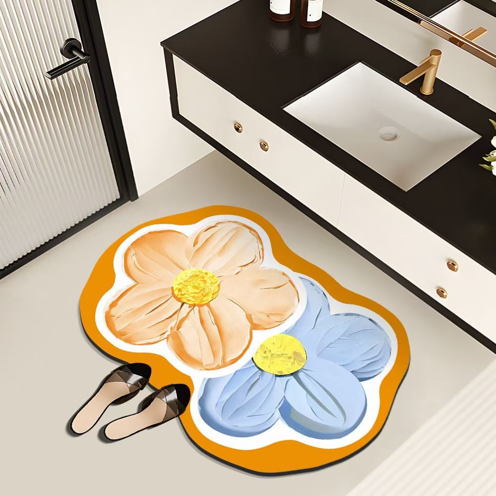 Dekorative Blumen-Badematte Brehn