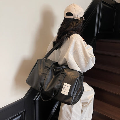 Stylische Leder Wochenend Reisetasche