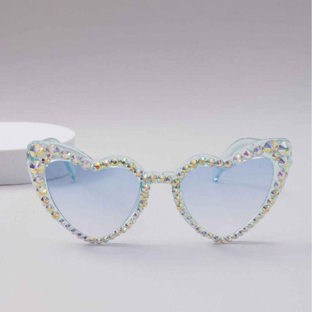 Damen Herzförmige Glitzer-Sonnenbrille Brehn