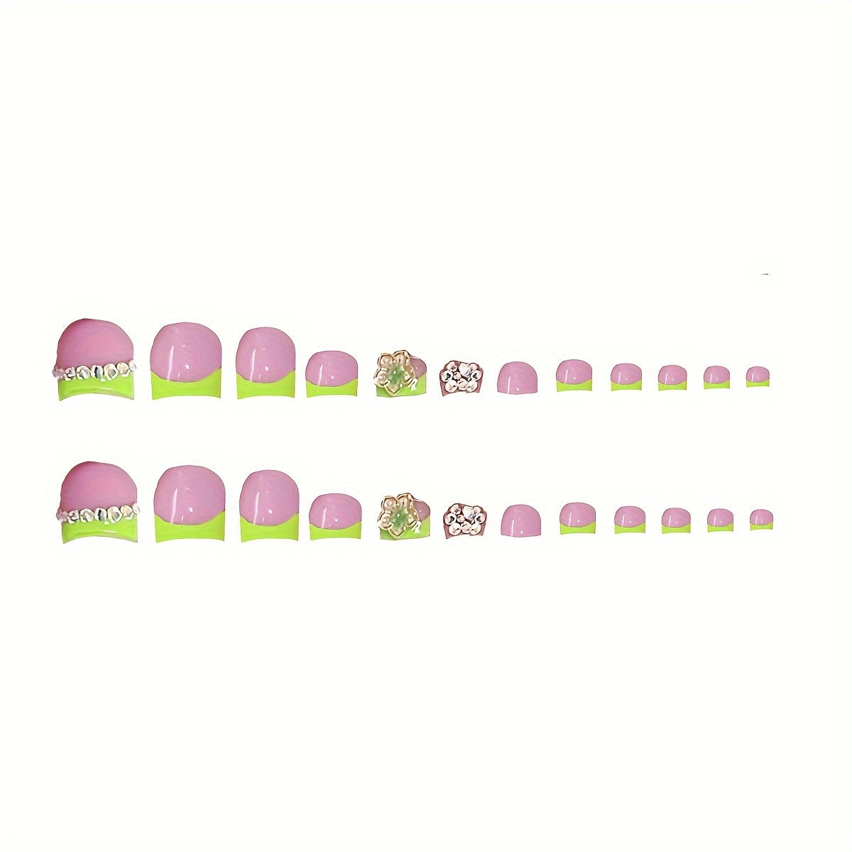 Dekoratives Nagelkunstset mit floralen und Strassakzenten Brehn