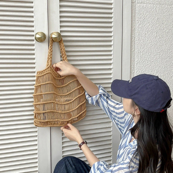 Damen Handgefertigte Korbtasche mit strukturiertem Design Brehn