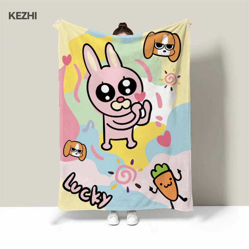 Süßes Cartoon-Hund-Themen-Fleece-Decke