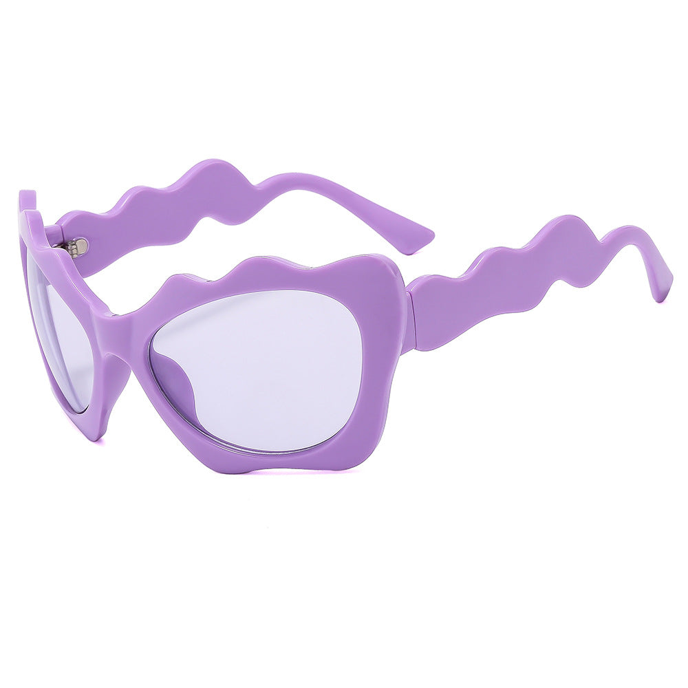 Damen Sonnenbrille im kreativen Wellen-Design Brehn
