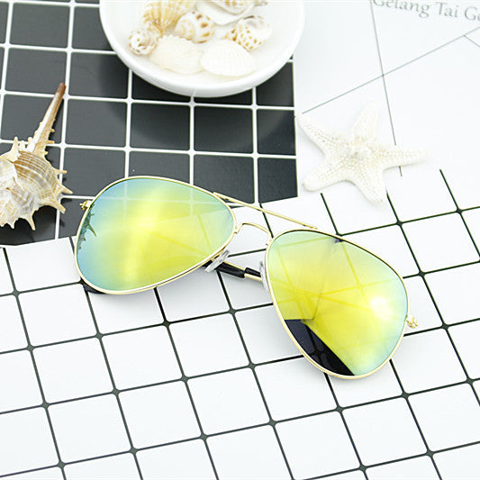 Damen moderne Piloten-Sonnenbrille mit farbverlaufendem Linsen-Design Brehn