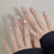 Künstliche Kunstfingernägel mit Eleganten Ombre-Effekten und Glitzerakzenten Brehn