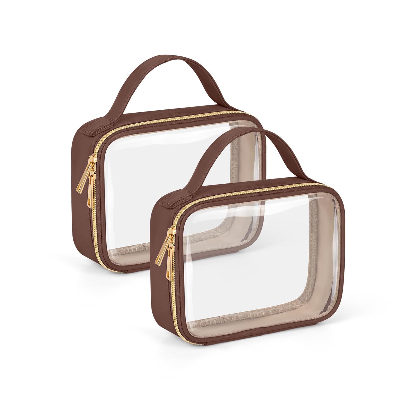 Damen durchsichtige Kosmetiktaschen Set Brehn