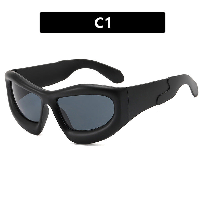 Damen Sportliche Sonnenbrille mit futuristischem Design Brehn   