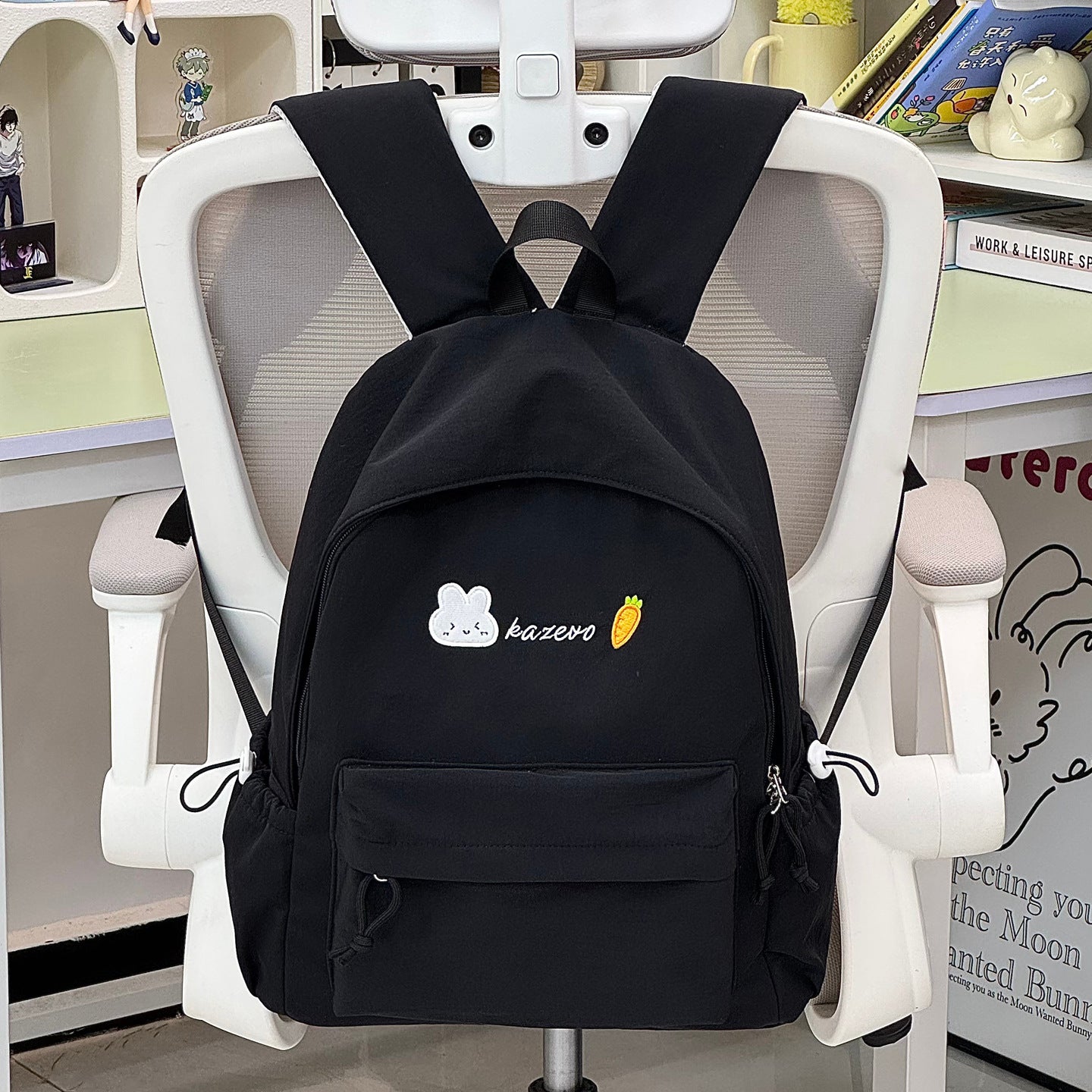 Lässiger Canvas-Charakter-Schulrucksack