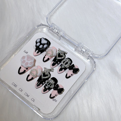 Dekorative Press-On Nagelkunst Spitzen Set