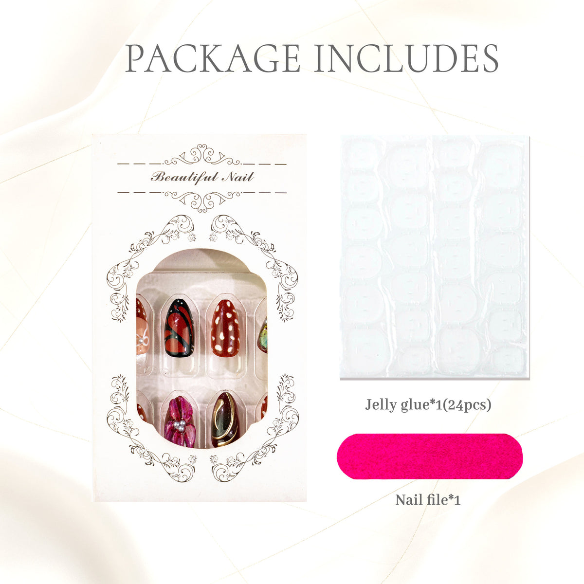 Dekoratives Press-On Nagelset