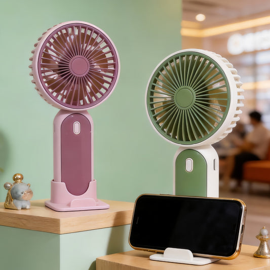 Damen Tragbarer Handventilator mit USB-Anschluss und einstellbarer Geschwindigkeitsregelung Brehn