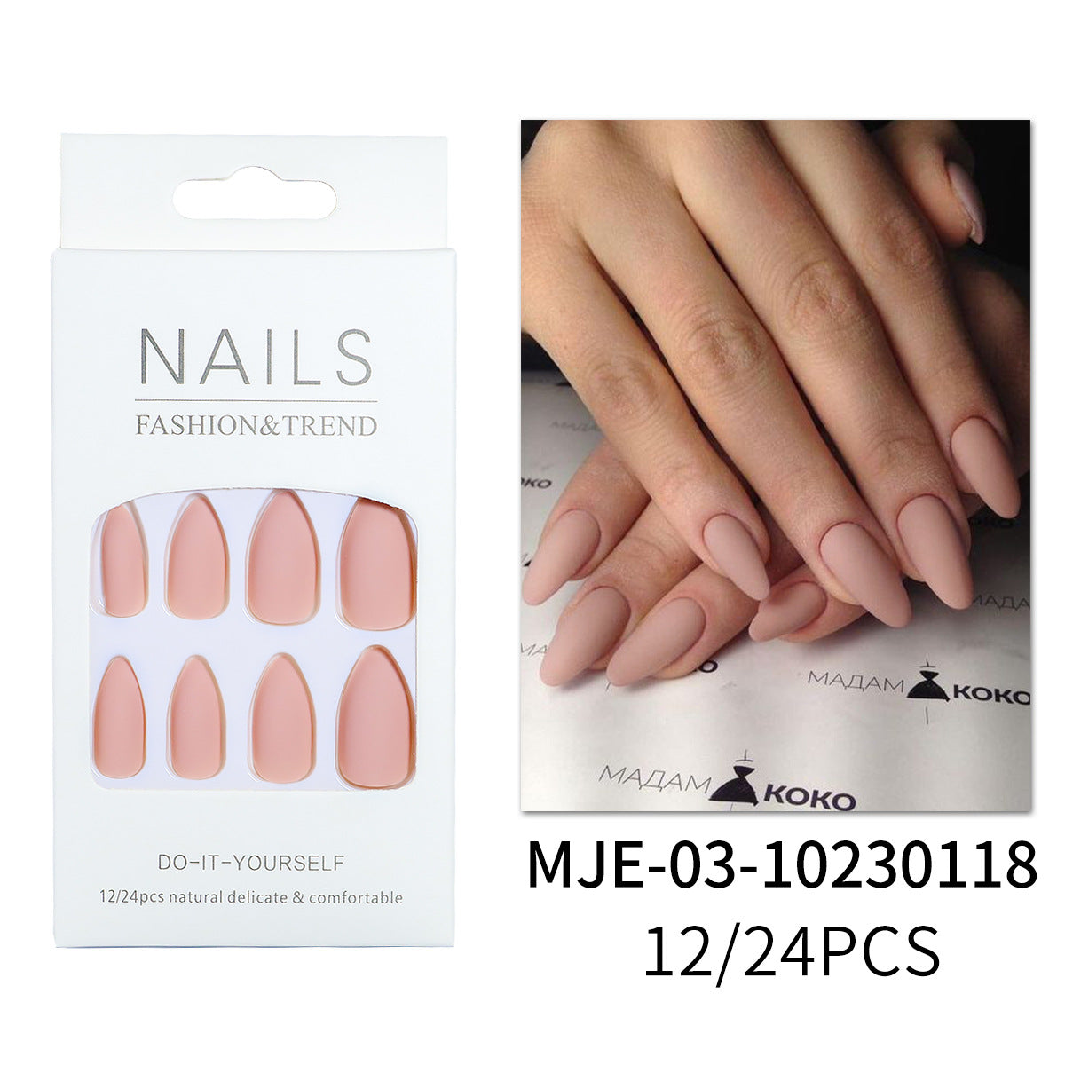 Professionelle mandelförmige Press-On-Nagelspitzen Brehn