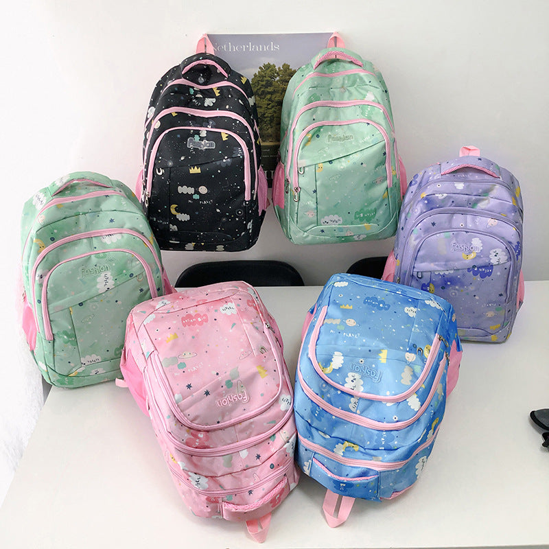 Schulrucksack mit Kreativem Weltraumdesign und Praktischen Fächern Brehn