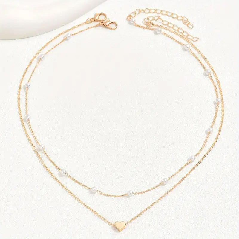 Doppellagige elegante Perlenkette Brehn