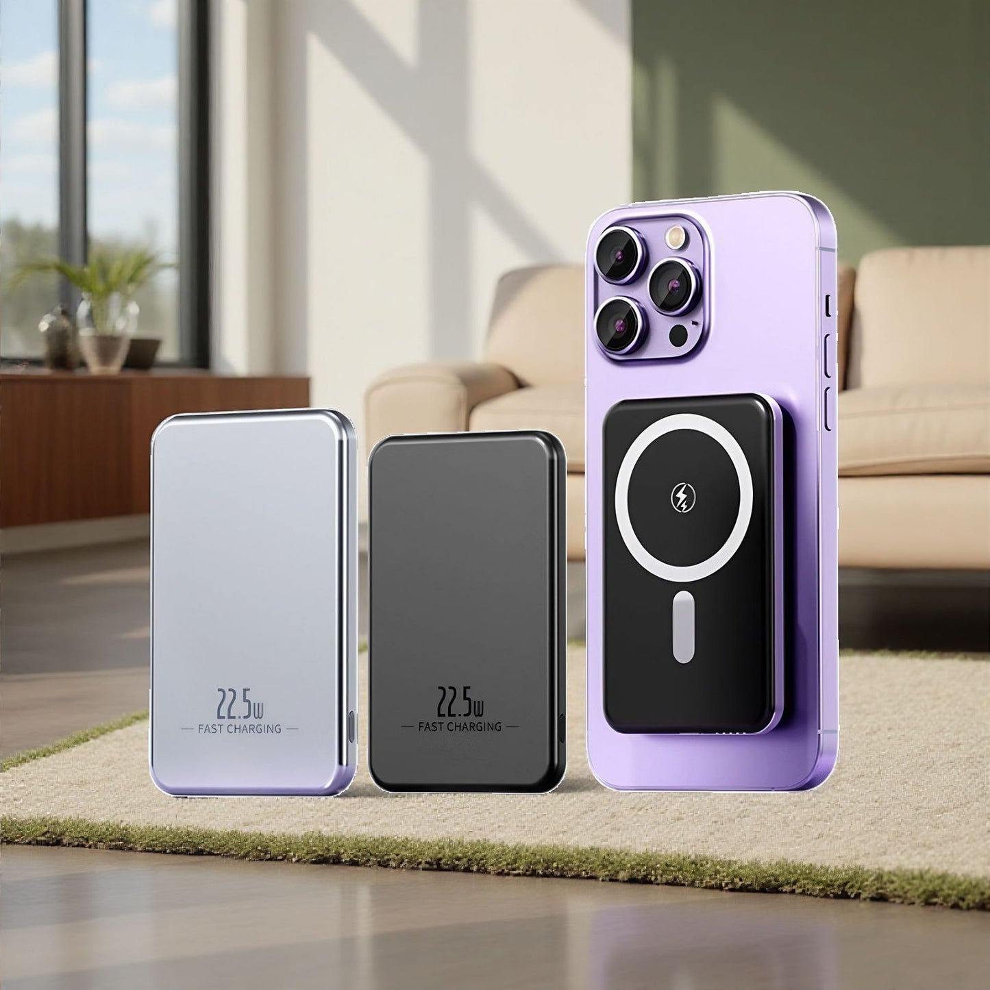 Tragbare Powerbank mit Magnetfunktion Brehn