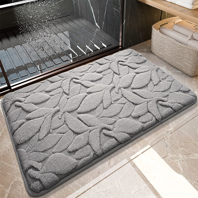 Texturiertes Blätterdesign Badezimmerteppich Brehn