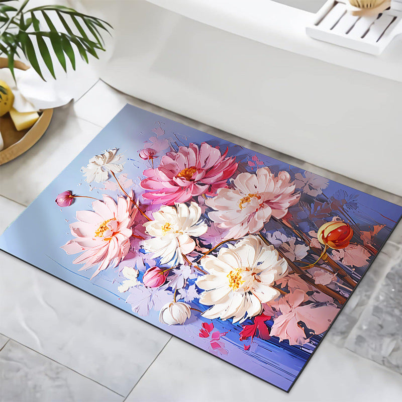Strukturiertes florales Design Badmatte Brehn
