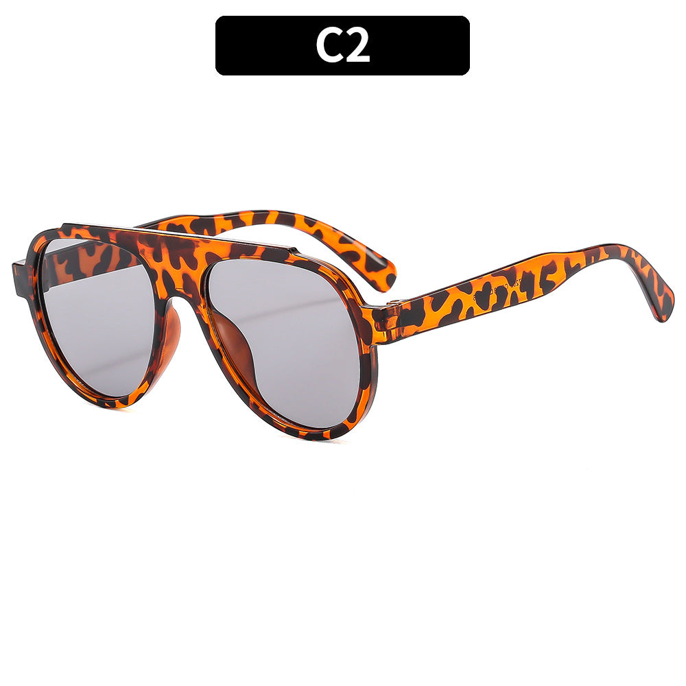 Bold gemusterte Übergrößen-Sonnenbrille