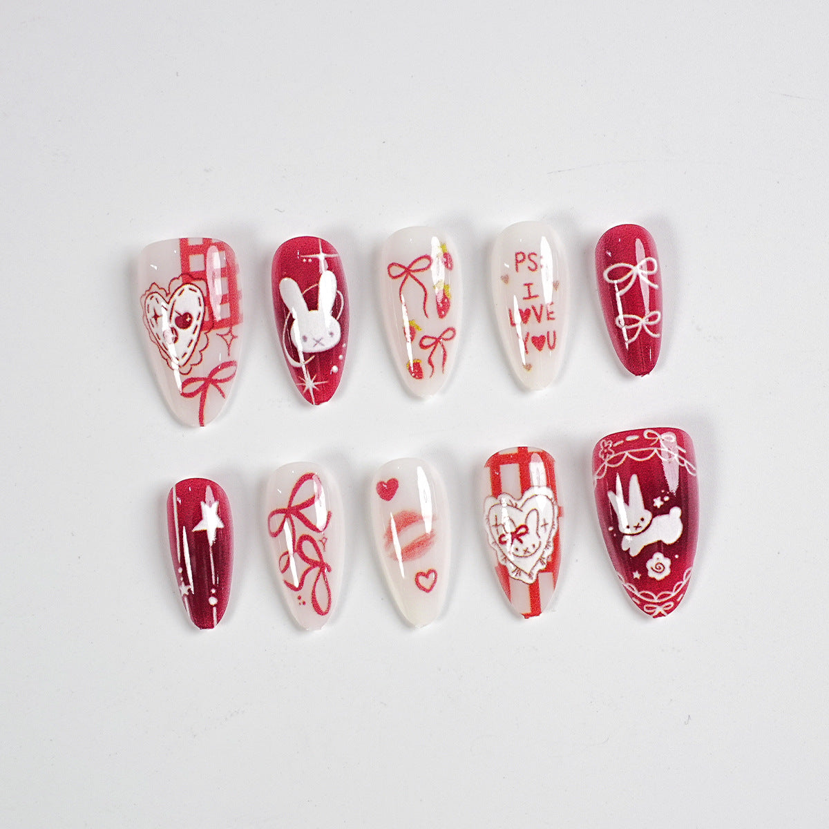 Kreatives Press-On-Nagelset