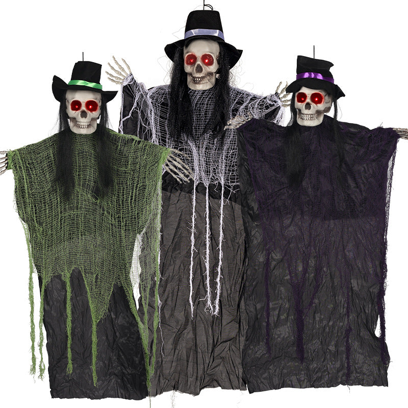 Animierte Hexen-Skelett-Dekoration Brehn