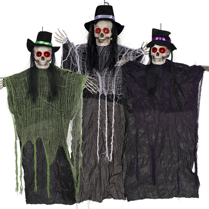 Animierte Hexen-Skelett-Dekoration Brehn