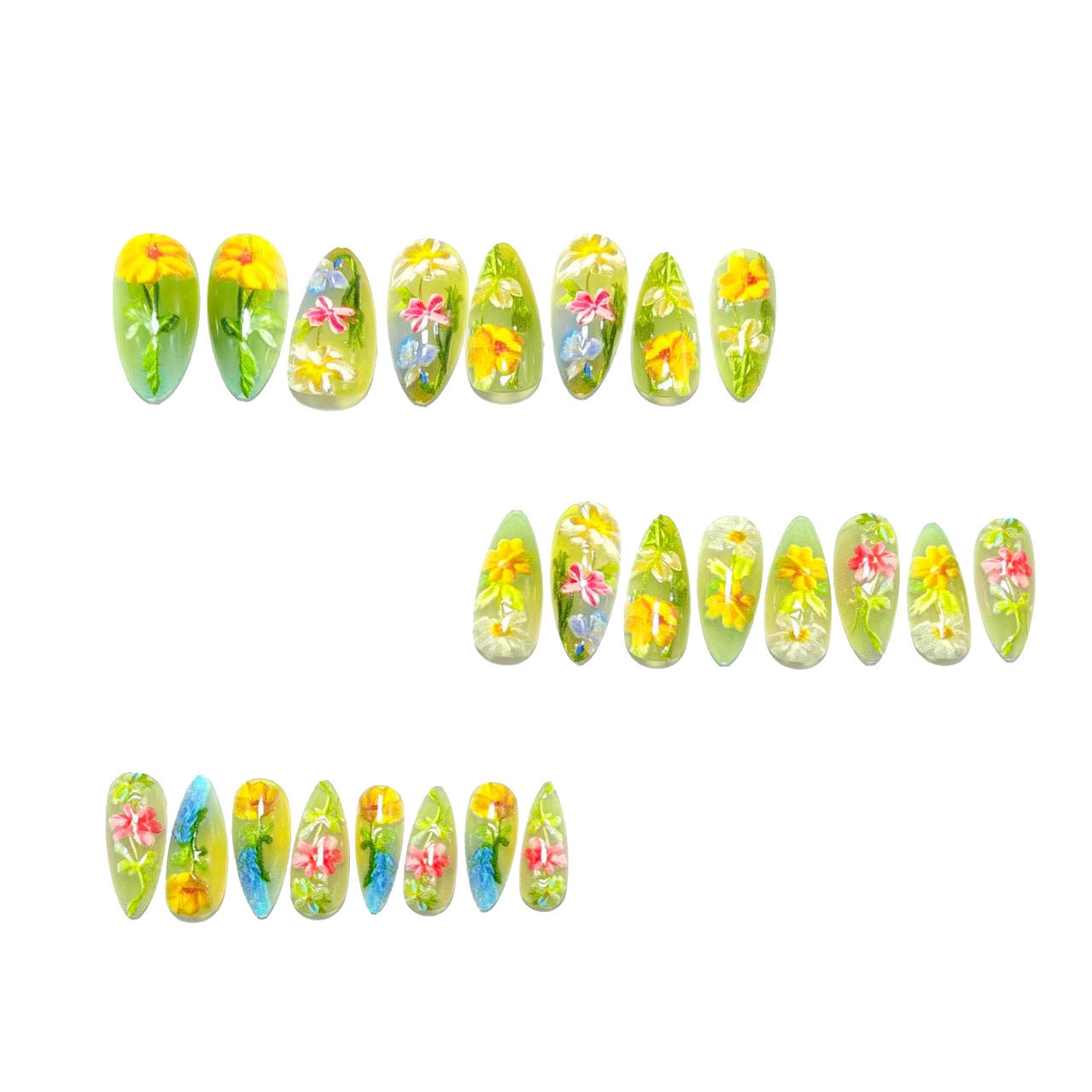 Kunstnagel mit Fröhlichen Floralem Design Brehn