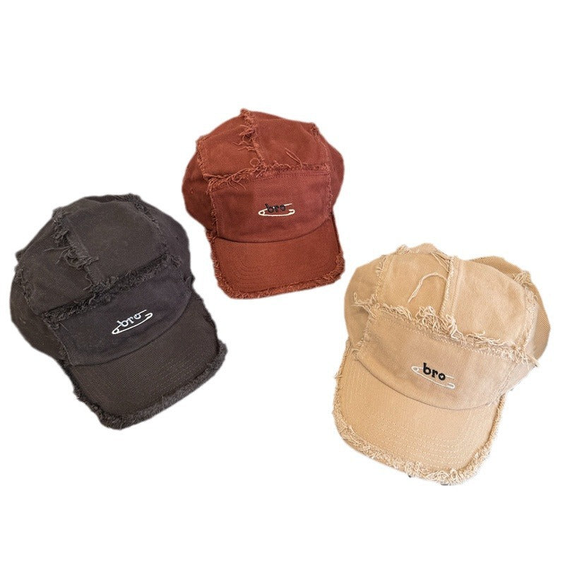 Männer's Distressed Denim Snapback Cap Brehn