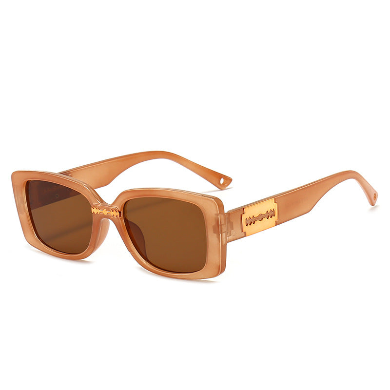 Eleganter Look Retro Quadratischer Rahmen Sonnenbrille