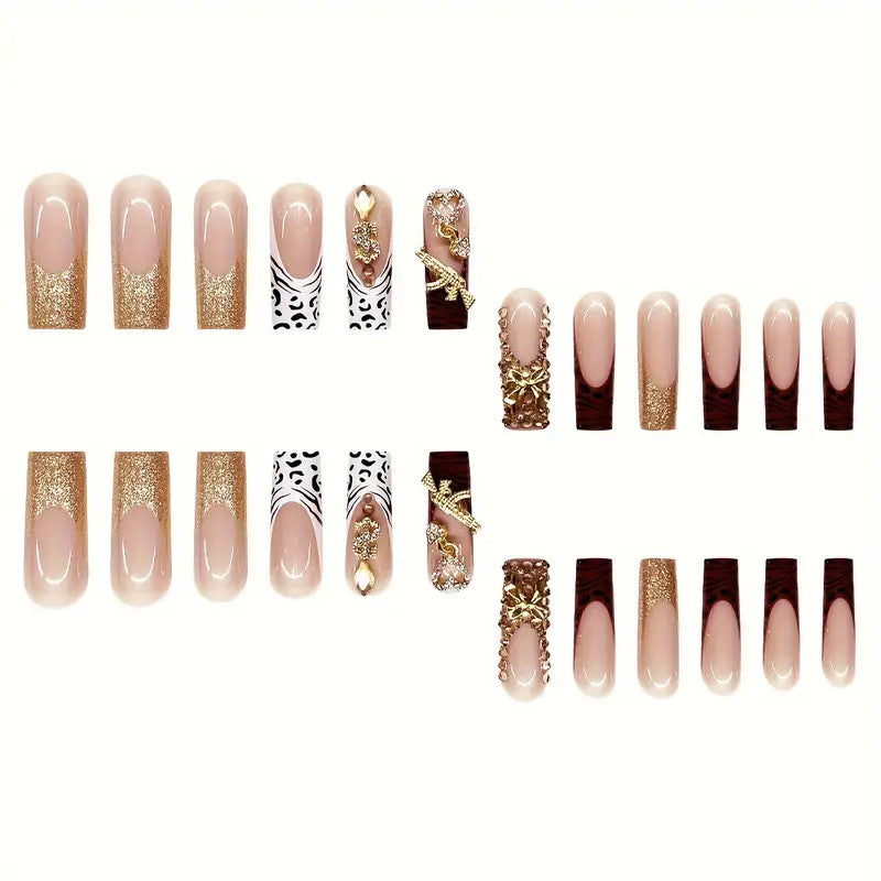 Luxus Themens Press-On Nagelkunst Brehn