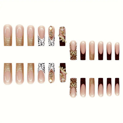 Luxus Themens Press-On Nagelkunst Brehn