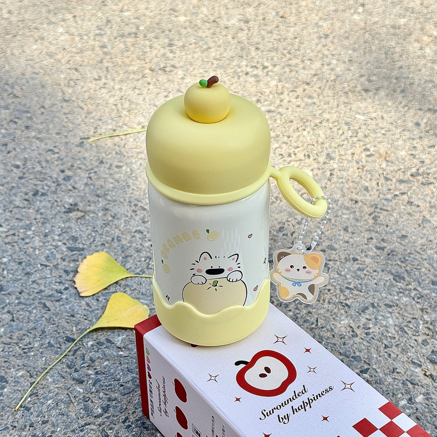 Damen Trinkflasche mit interaktivem Fruchtdeckel Brehn