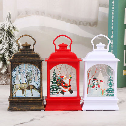 Nostalgische Weihnachtslaterne mit Santa-Motiv Brehn