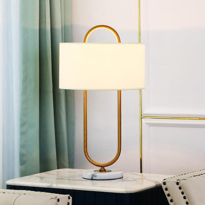 Elegante skulpturale Tischlampe mit Marmorbasis