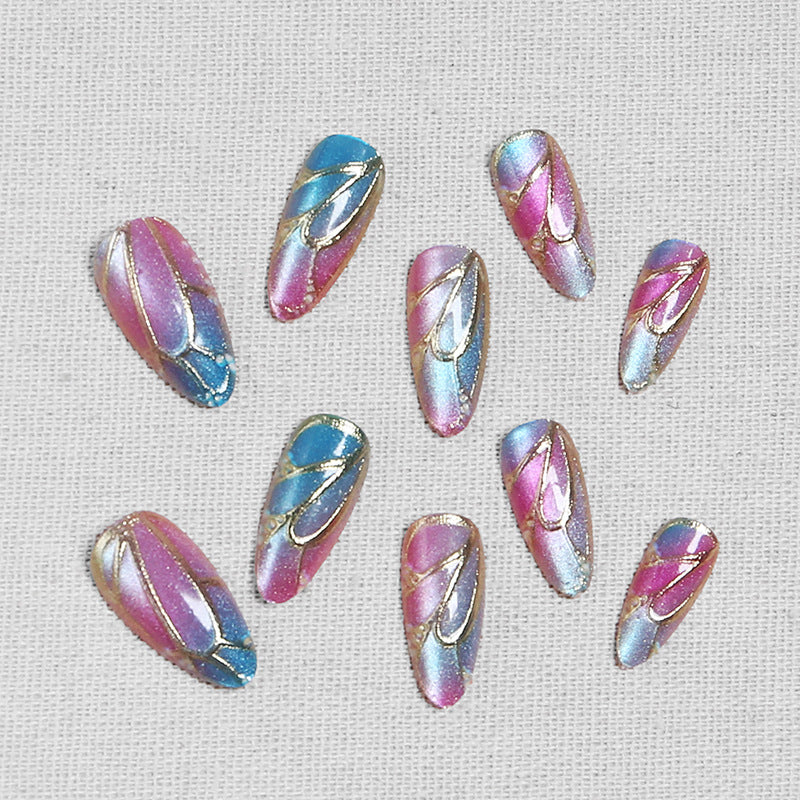 Kunstnägel im eleganten Design mit floralem Aquarell-Motiv Brehn