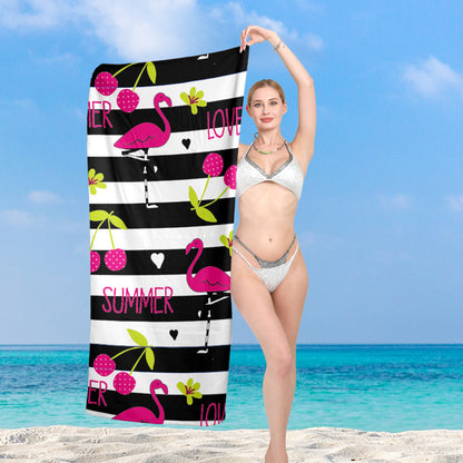 Strandtuch mit exotischem Flamingo-Motiv Brehn